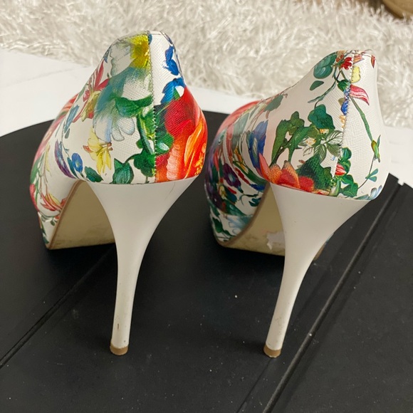 HOT Tomatoes floral high heels punk, beautiful women’s heels pumps size 8 - Picture 2 of 5